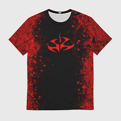 Мужская футболка Эмблема hitman на черном фоне