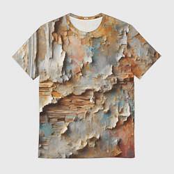 Футболка мужская Старая штукатурка на стене - абстракция, цвет: 3D-принт