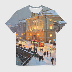 Мужская футболка Предновогодний Санкт-Петербург