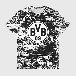 Мужская футболка Боруссиа белые краски