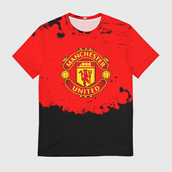Мужская футболка Манчестер Юнайтед краски брызги