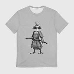 Мужская футболка Гусь-самурай с катаной