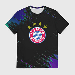 Мужская футболка Бавария Мюнхен краски текстура