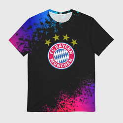 Мужская футболка Бавария Мюнхен краски неон градиент