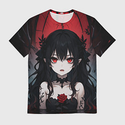 Мужская футболка Девушка в стиле аниме в воде