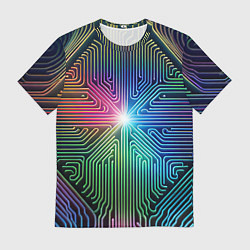 Футболка мужская Линейная графика, цвет: 3D-принт