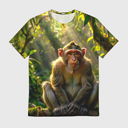 Футболка мужская Лесная обезьянка, цвет: 3D-принт