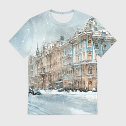 Футболка мужская Снежный день в Санкт-Петербурге, цвет: 3D-принт