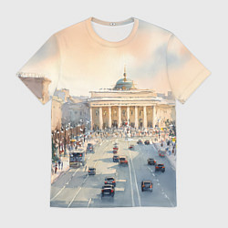 Футболка мужская Питер - снежный день, цвет: 3D-принт