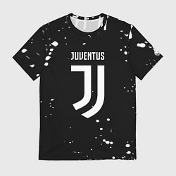 Мужская футболка Ювентус белые брызги красок