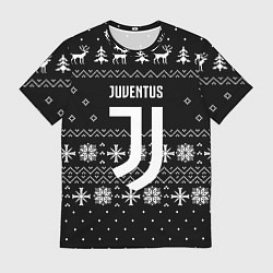 Мужская футболка Ювентус новый год текстура