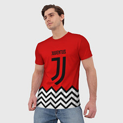 Футболка мужская Ювентус полосы спорт, цвет: 3D-принт — фото 2