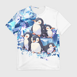 Футболка мужская Пингвины и лёд, цвет: 3D-принт