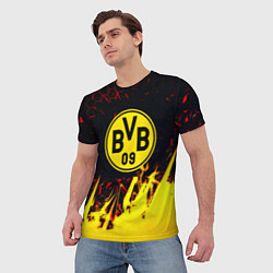 Футболка мужская Borussia краски соты, цвет: 3D-принт — фото 2