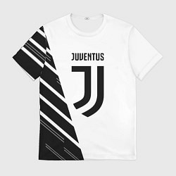 Мужская футболка Ювентус полосы геометрия текстура