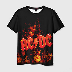 Мужская футболка AC/DC Flame