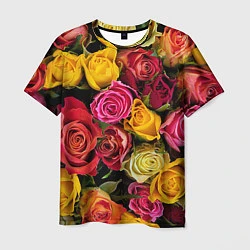 Мужская футболка Ассорти из роз
