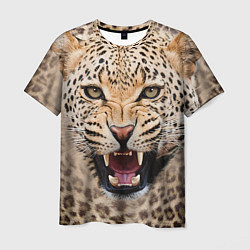 Мужская футболка Взгляд леопарда