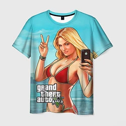 Мужская футболка GTA 5: Selfie Girl