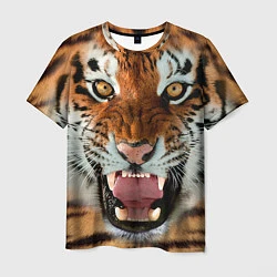 Футболка мужская Взгляд тигра, цвет: 3D-принт