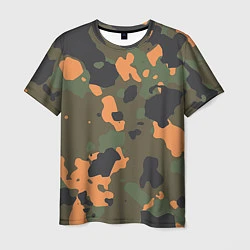 Мужская футболка Камуфляж: хаки/оранжевый