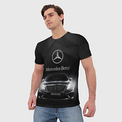 Футболка мужская Mercedes, цвет: 3D-принт — фото 2
