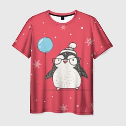 Мужская футболка Влюбленная пингвинка