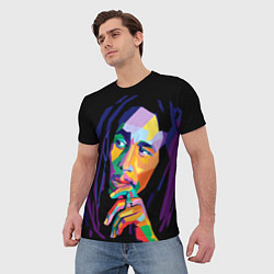 Футболка мужская Bob Marley: Art, цвет: 3D-принт — фото 2