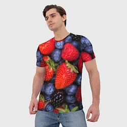 Футболка мужская Berries, цвет: 3D-принт — фото 2