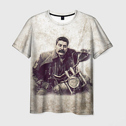 Мужская футболка Сталин байкер
