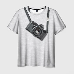 Мужская футболка Фотоаппарат на груди