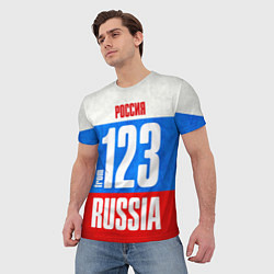 Футболка мужская Russia: from 123, цвет: 3D-принт — фото 2