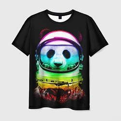 Мужская футболка Панда космонавт