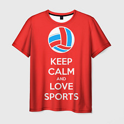 Мужская футболка Keep Calm & Love Volleyball