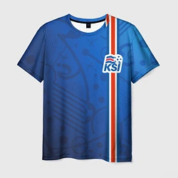 Футболка мужская Сборная Исландии по футболу, цвет: 3D-принт