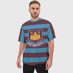 Футболка оверсайз мужская West Ham United FC, цвет: 3D-принт — фото 2