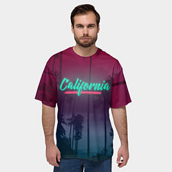 Футболка оверсайз мужская California, цвет: 3D-принт — фото 2