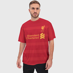 Футболка оверсайз мужская Liverpool FC: Standart Chartered, цвет: 3D-принт — фото 2