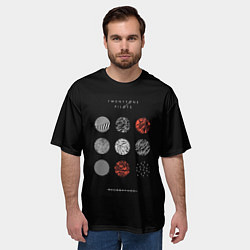 Футболка оверсайз мужская Twenty one pilots: Blurrveace, цвет: 3D-принт — фото 2