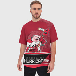 Футболка оверсайз мужская Carolina Hurricanes, цвет: 3D-принт — фото 2