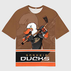 Футболка оверсайз мужская Anaheim Ducks, цвет: 3D-принт