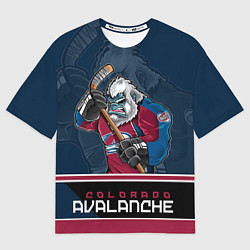 Футболка оверсайз мужская Colorado Avalanche, цвет: 3D-принт