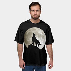 Футболка оверсайз мужская Moon Wolf, цвет: 3D-принт — фото 2