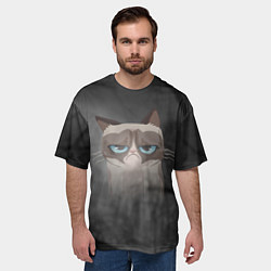 Футболка оверсайз мужская Grumpy Cat, цвет: 3D-принт — фото 2