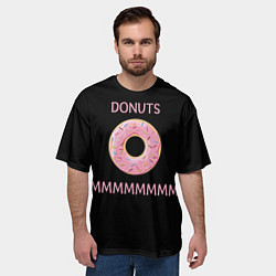 Футболка оверсайз мужская Donuts, цвет: 3D-принт — фото 2