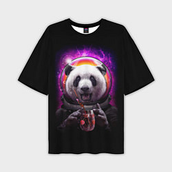Футболка оверсайз мужская Panda Cosmonaut, цвет: 3D-принт