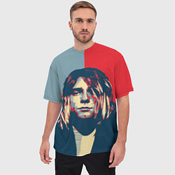 Футболка оверсайз мужская Kurt Cobain, цвет: 3D-принт — фото 2
