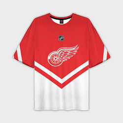 Футболка оверсайз мужская NHL: Detroit Red Wings, цвет: 3D-принт