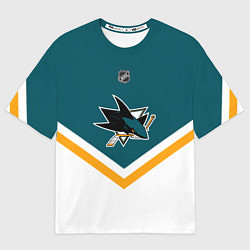 Футболка оверсайз мужская NHL: San Jose Sharks, цвет: 3D-принт