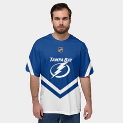 Футболка оверсайз мужская NHL: Tampa Bay Lightning, цвет: 3D-принт — фото 2